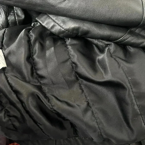 Vintage Stylish Retro Black Leather Belted Jacket Men’s Size L Made In Pakistan - Picture 16 of 16